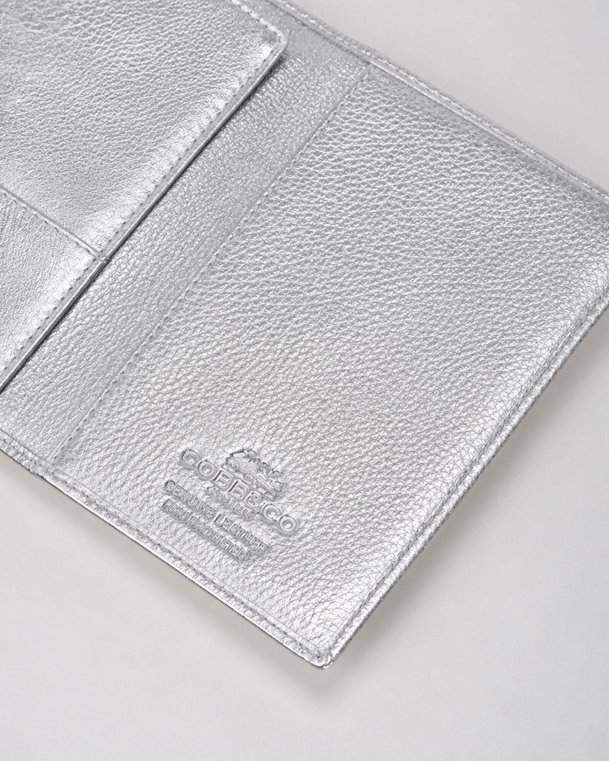 Billy RFID Leather Passport Wallet - Silver COBB & CO 