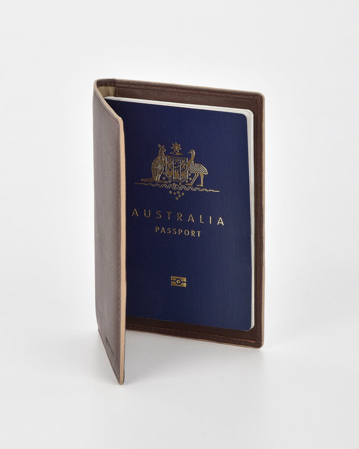 Billy RFID Two Tone Leather Passport Wallet