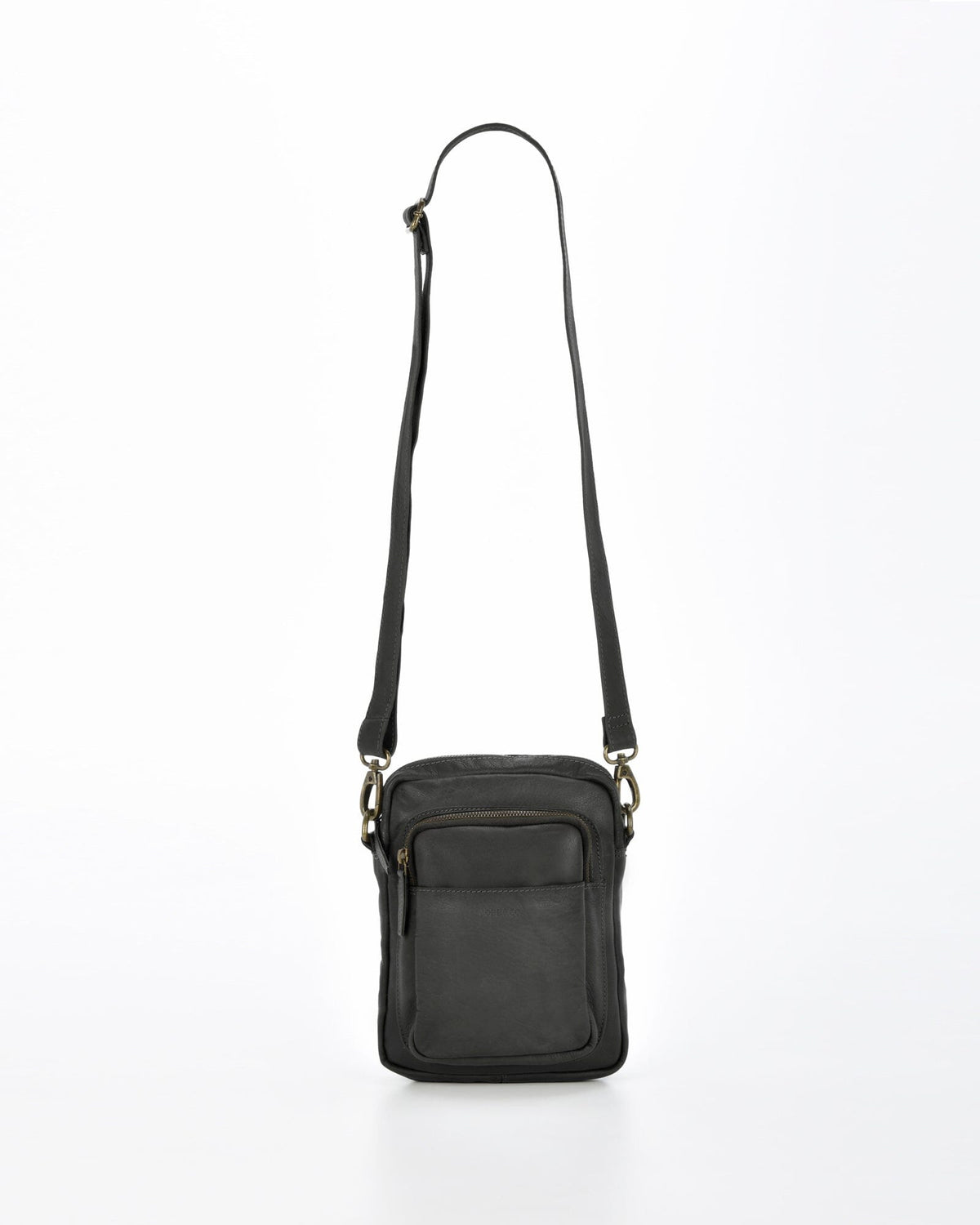 Booral Leather Crossbody Bag - Black