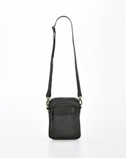 Booral Leather Crossbody Bag - Black