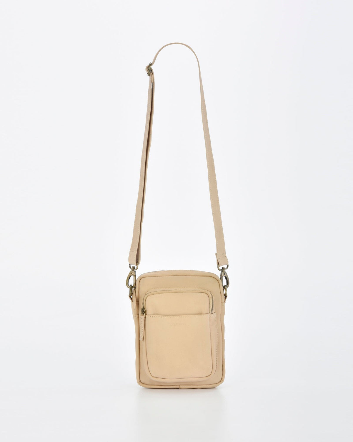 Booral Leather Crossbody Bag - Cream