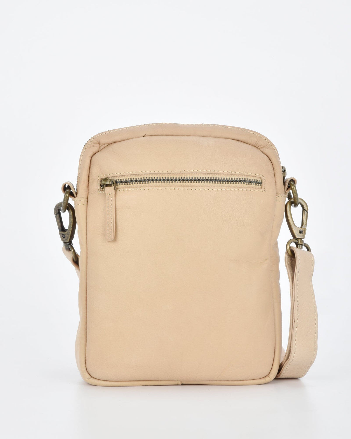 Booral Leather Crossbody Bag - Cream