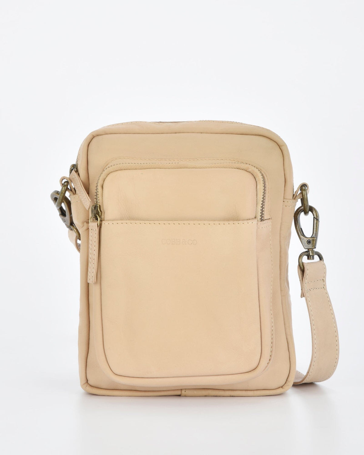 Booral Leather Crossbody Bag - Cream