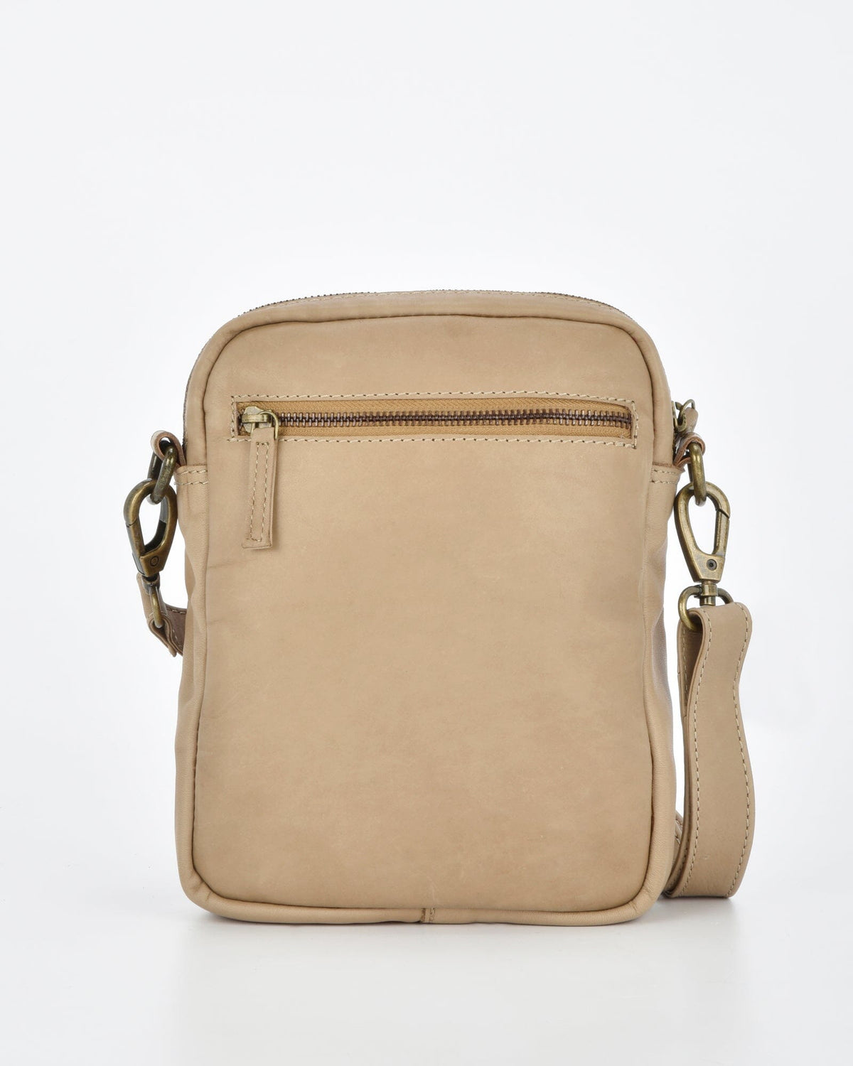 Booral Leather Crossbody Bag - Taupe