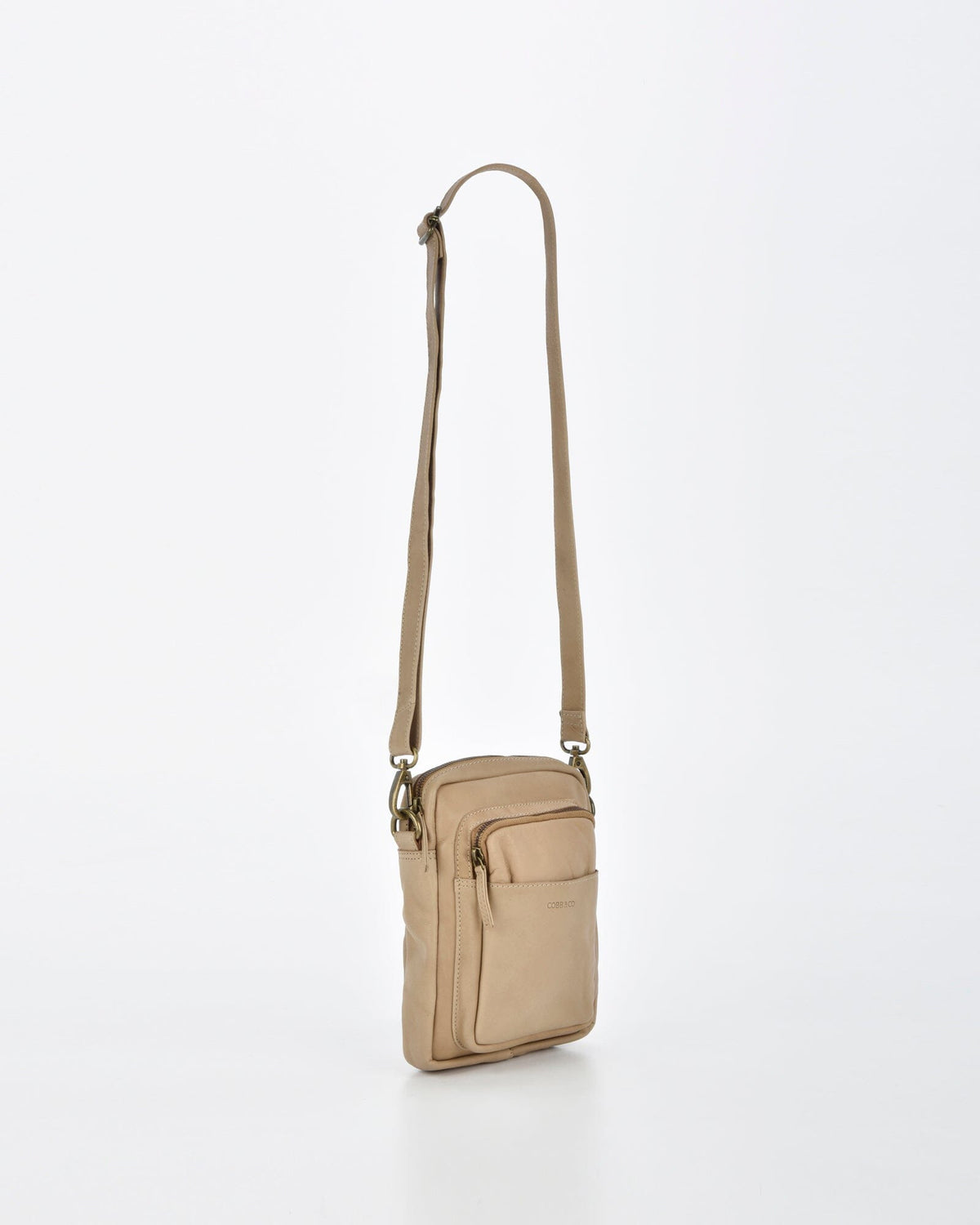 Booral Leather Crossbody Bag - Taupe