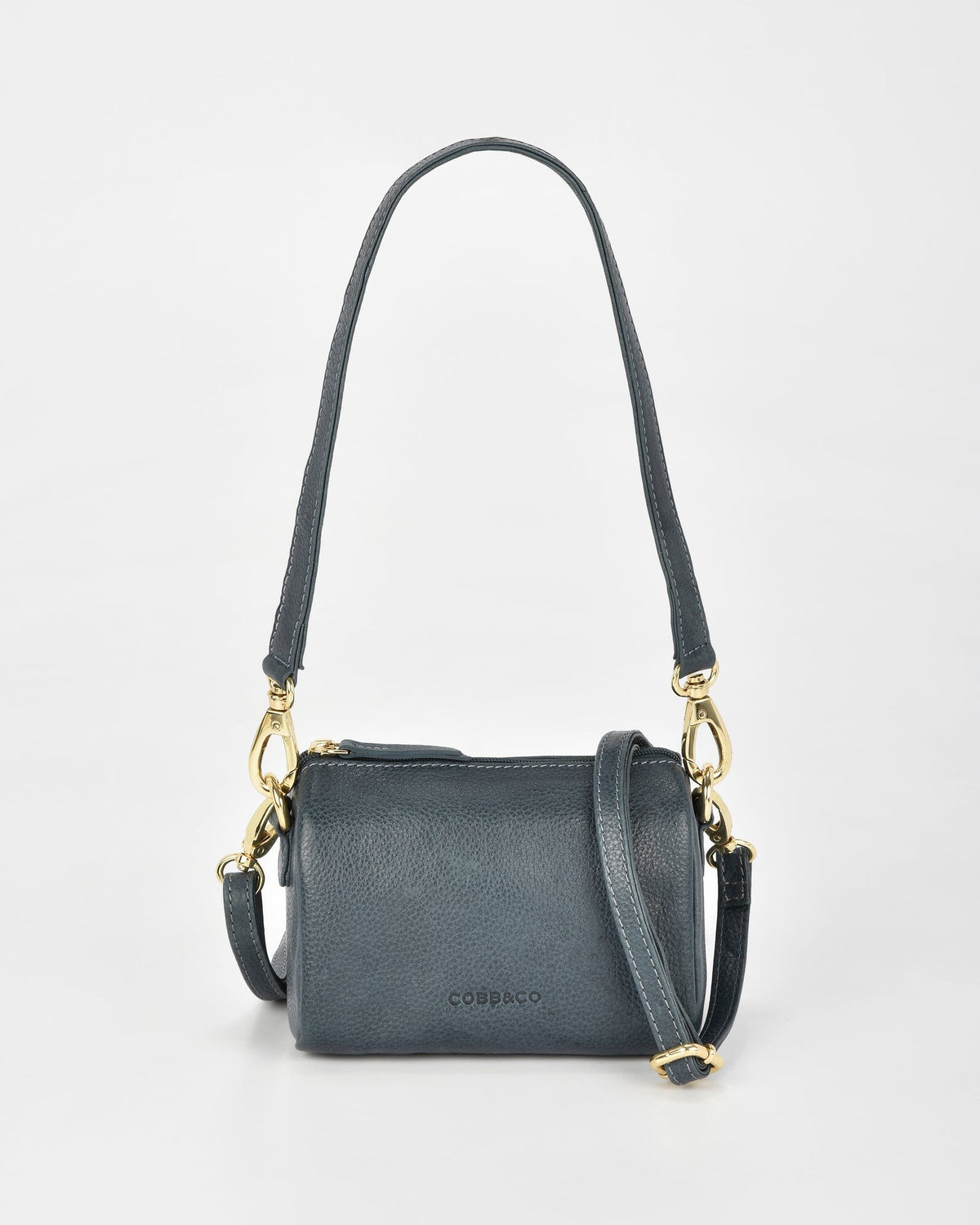 Botany Washed Leather Crossbody Shoulder Bag - Midnight
