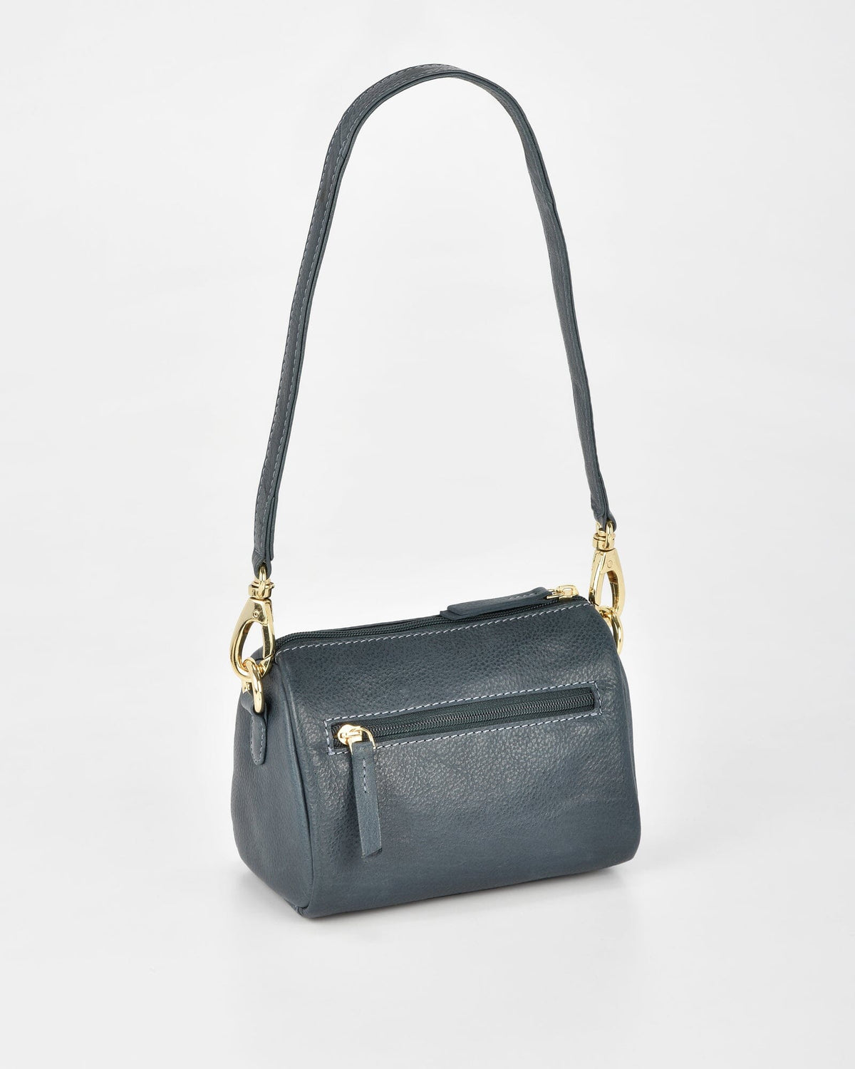 Botany Washed Leather Crossbody Shoulder Bag - Midnight