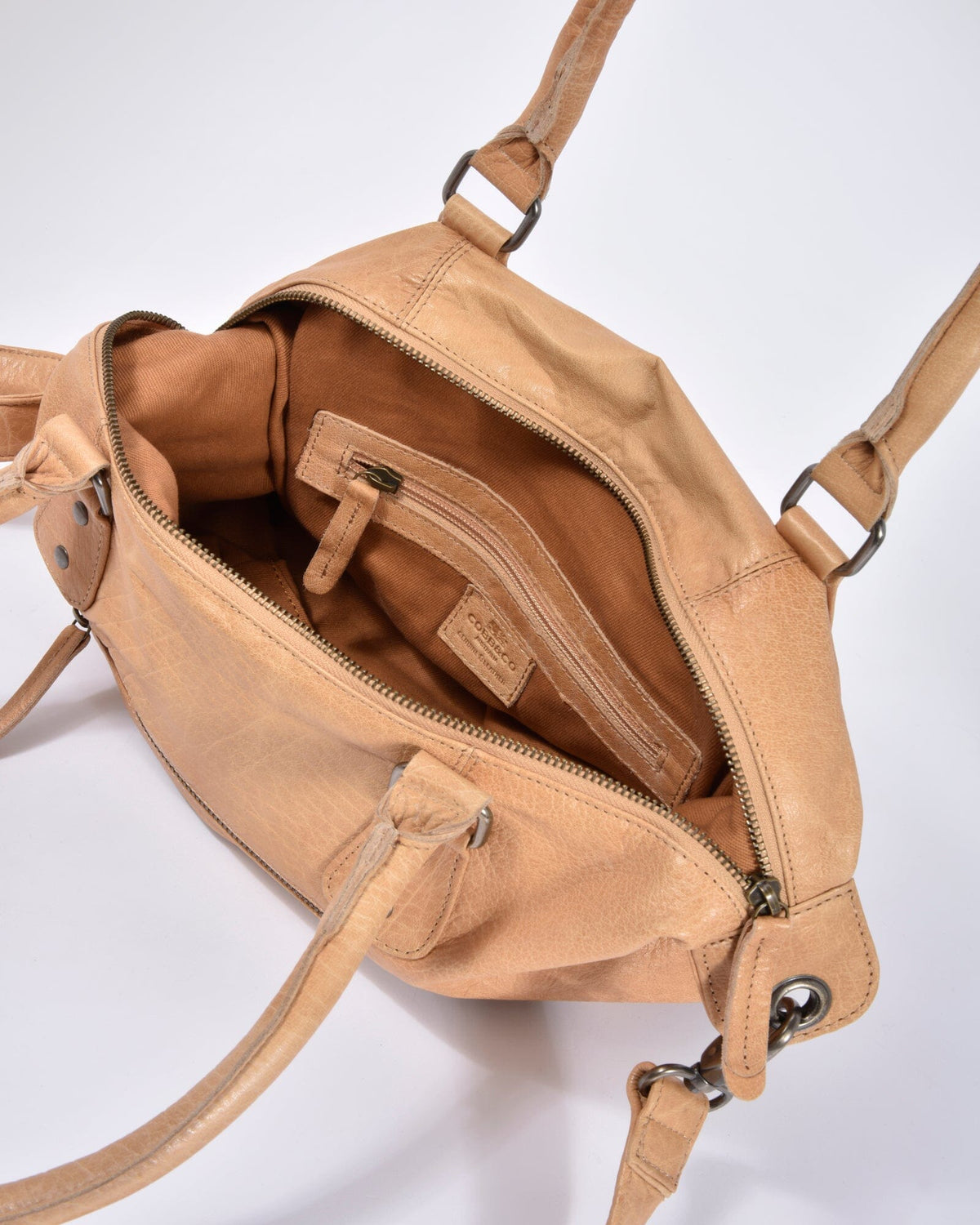 Braddon Leather Handbag - Camel