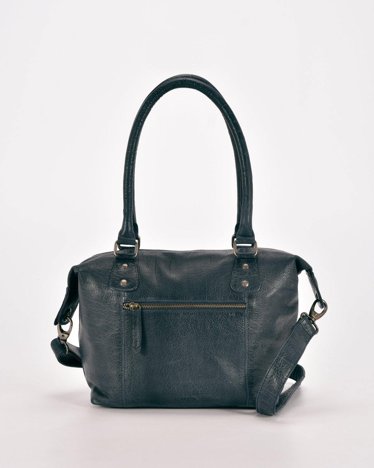 Braddon Leather Handbag - Navy