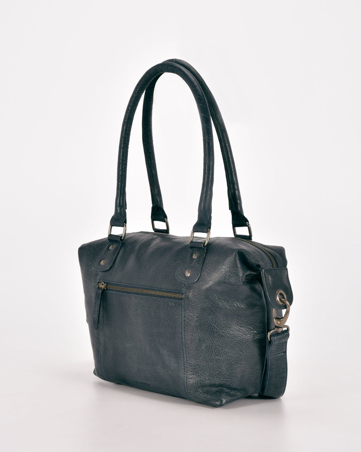 Braddon Leather Handbag - Navy