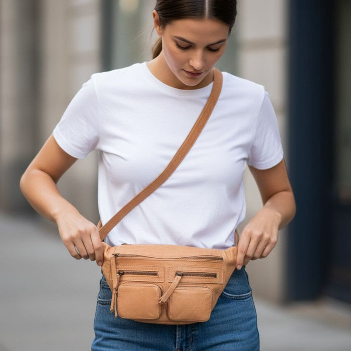 Bradshaw Zipped Leather Crossbody Bag