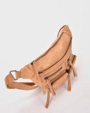 Bradshaw Zipped Leather Crossbody Bag in Tan – designed in Australia by Cobb & Co