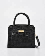 Brighton Croc Leather Crossbody Bag in Black – Cobb & Co, Australian designed