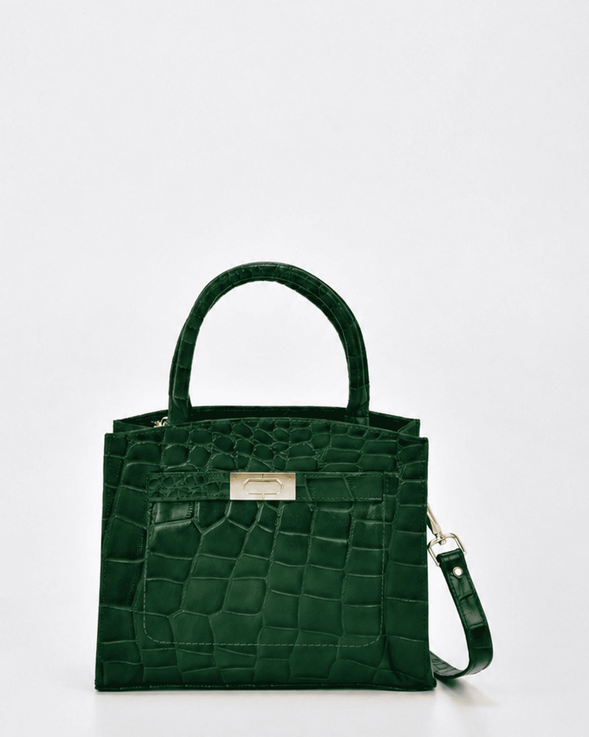 Brighton Croc Leather Crossbody Bag
