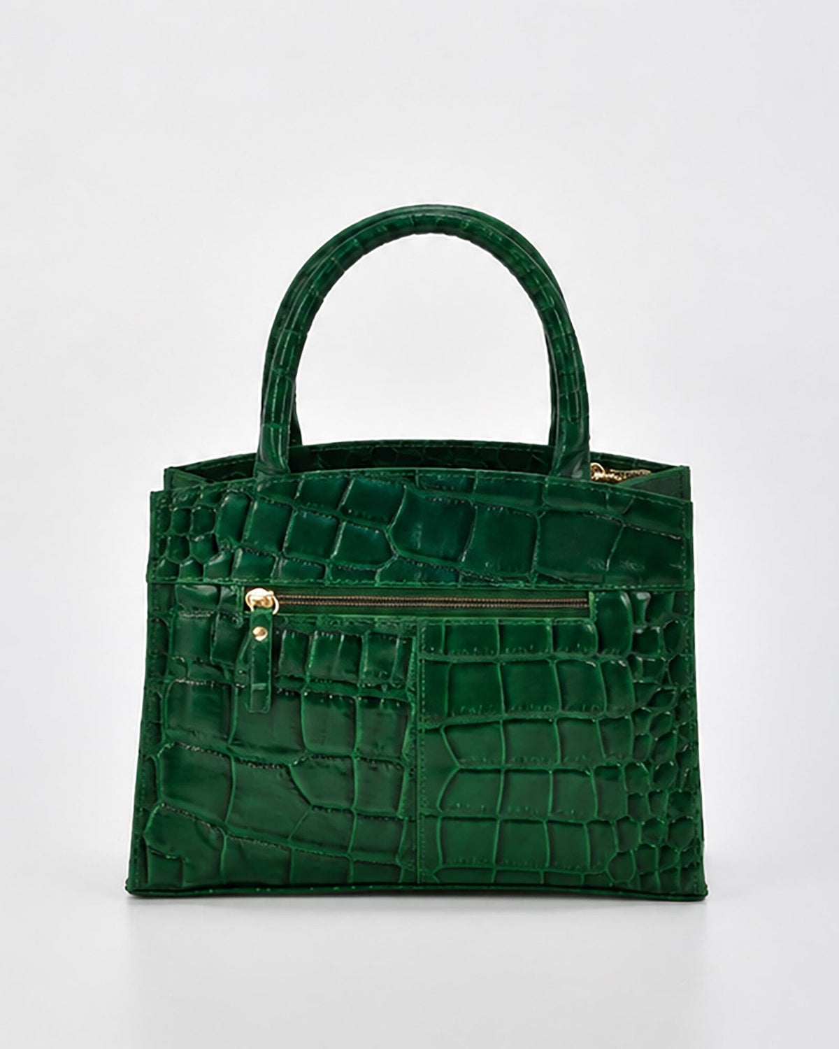 Brighton Croc Leather Crossbody Bag - Green
