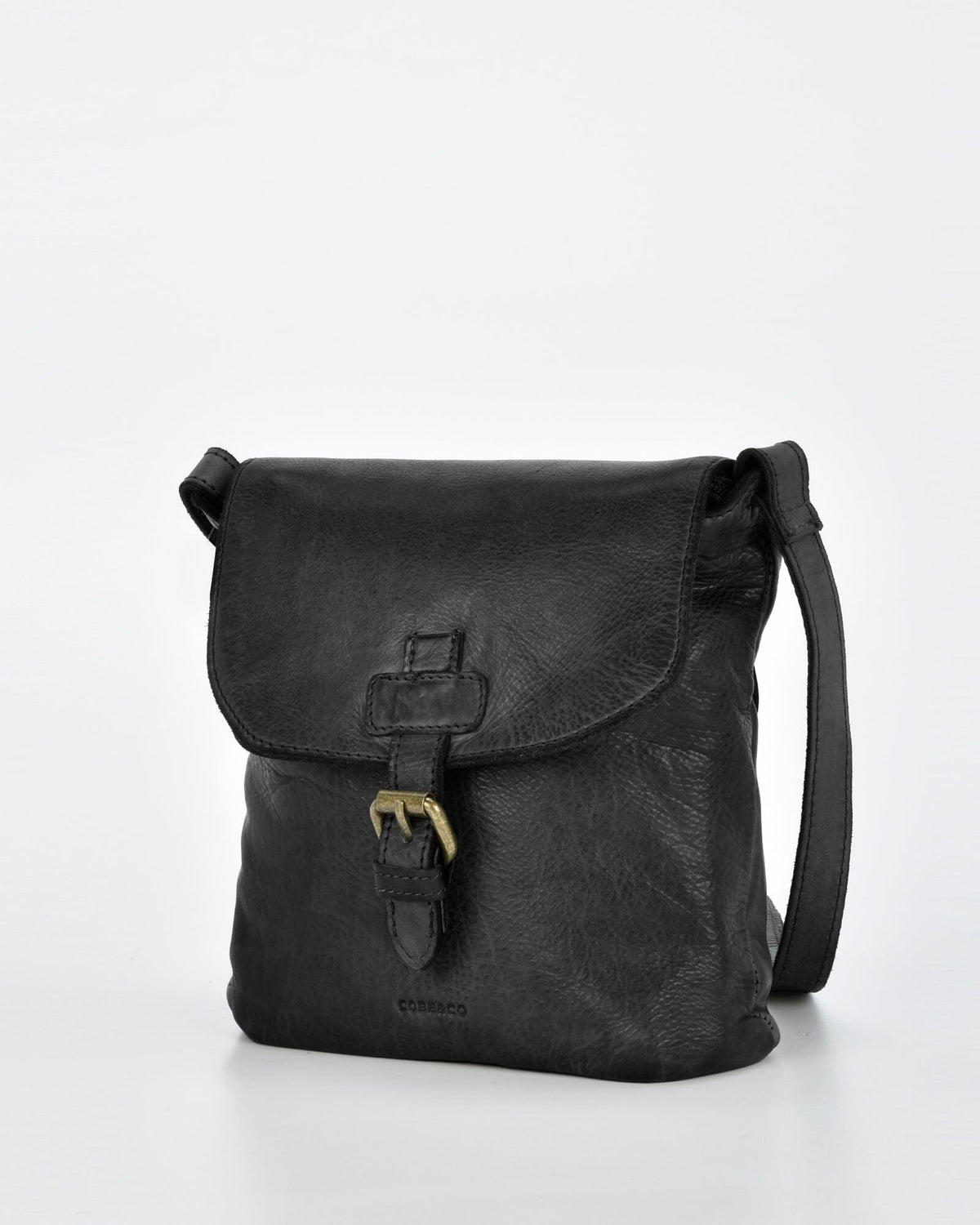 Burton Rugged Leather Crossbody - Black