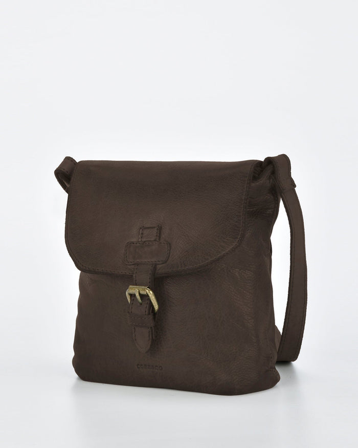 Burton Rugged Leather Crossbody - Chocolate