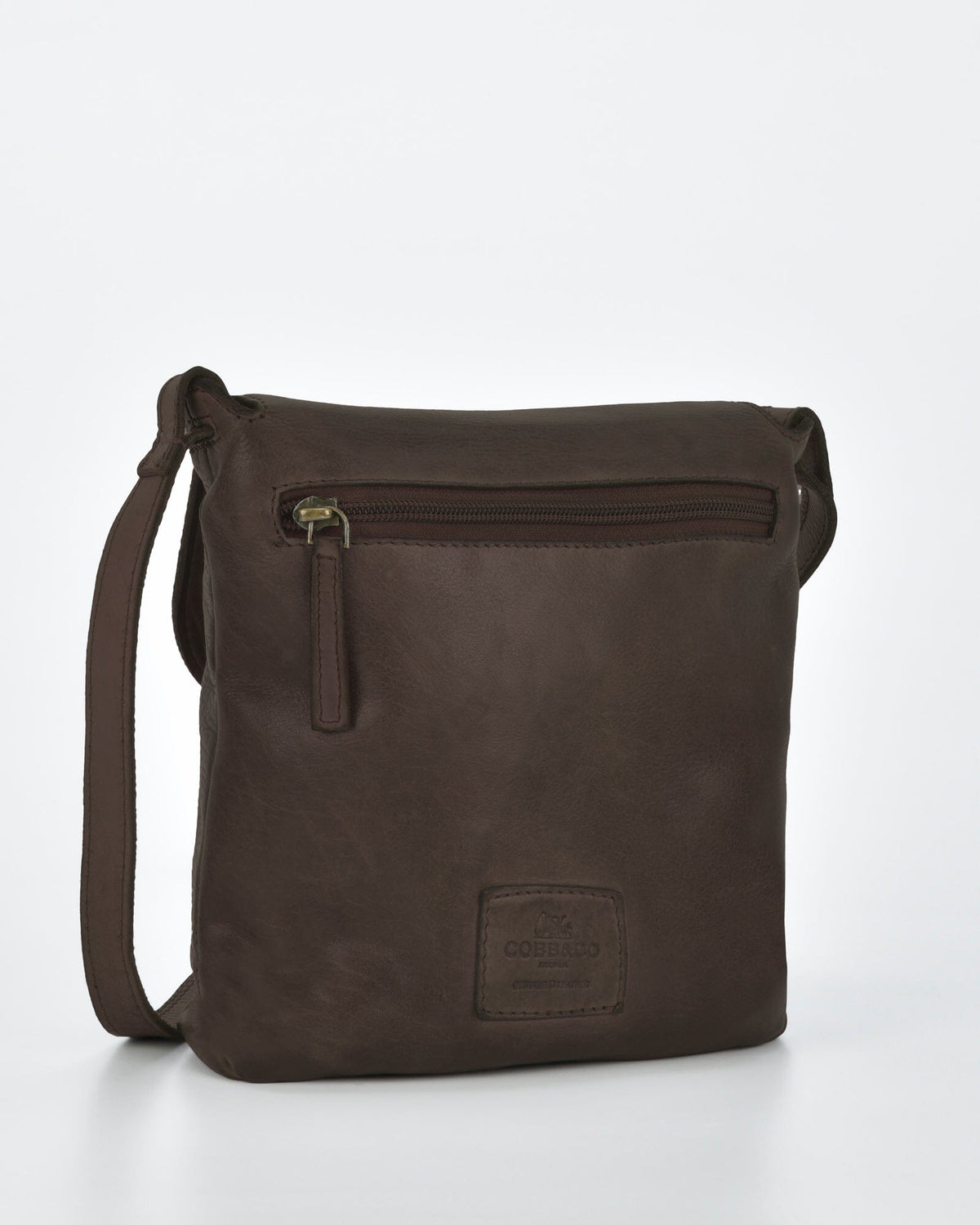 Burton Rugged Leather Crossbody - Chocolate
