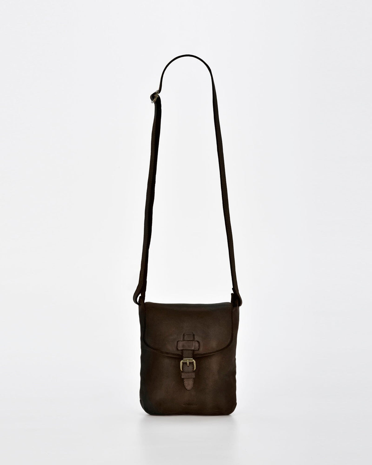 Burton Rugged Leather Crossbody - Chocolate