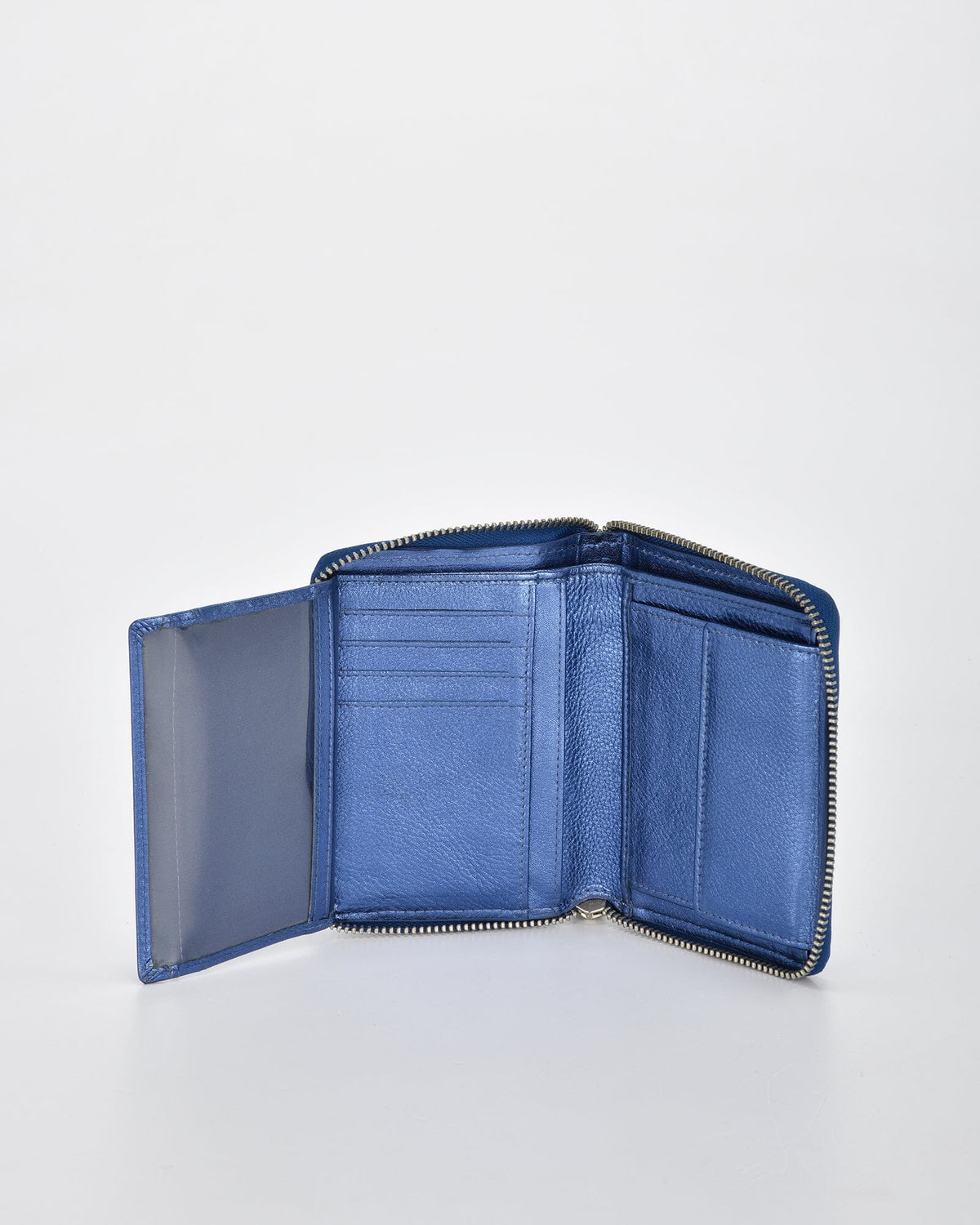 Callisto Metallic Ladies Wallet - Blue