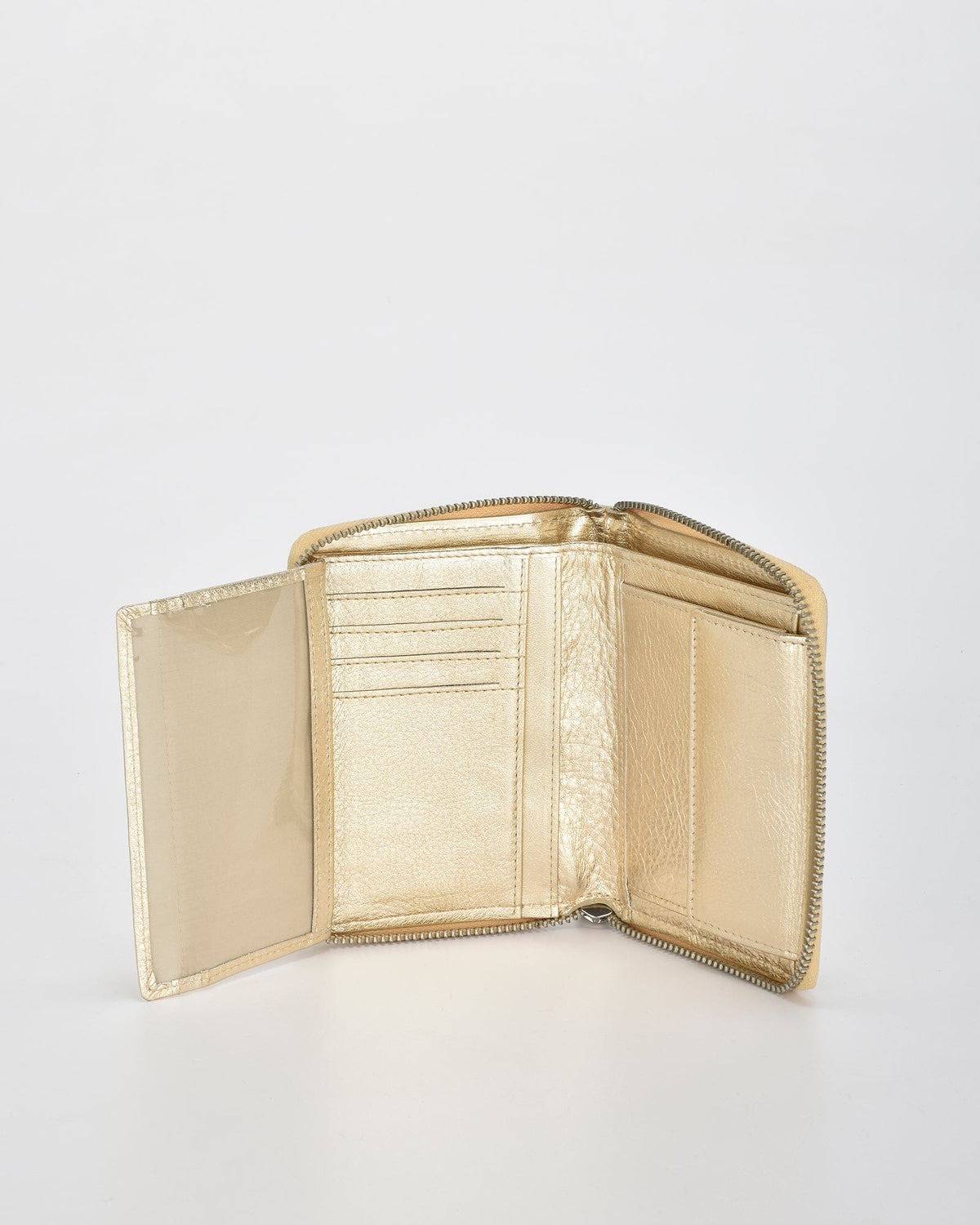 Callisto Metallic Ladies Wallet - Gold