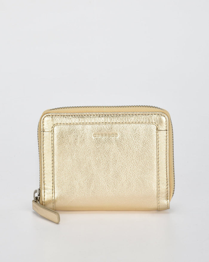 Callisto Metallic Ladies Wallet - Gold