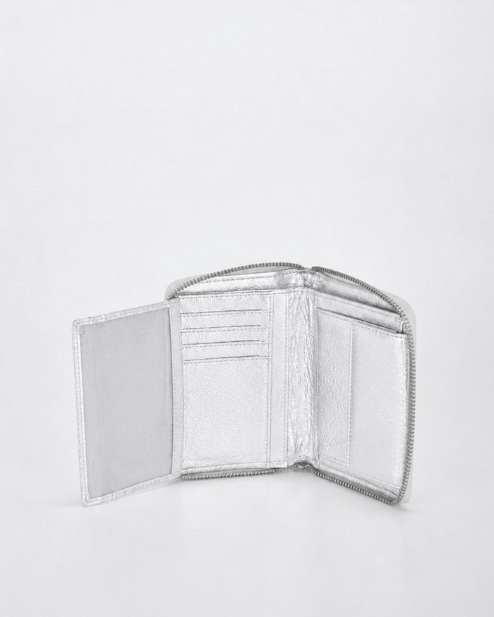 Callisto Metallic Ladies Wallet - Silver