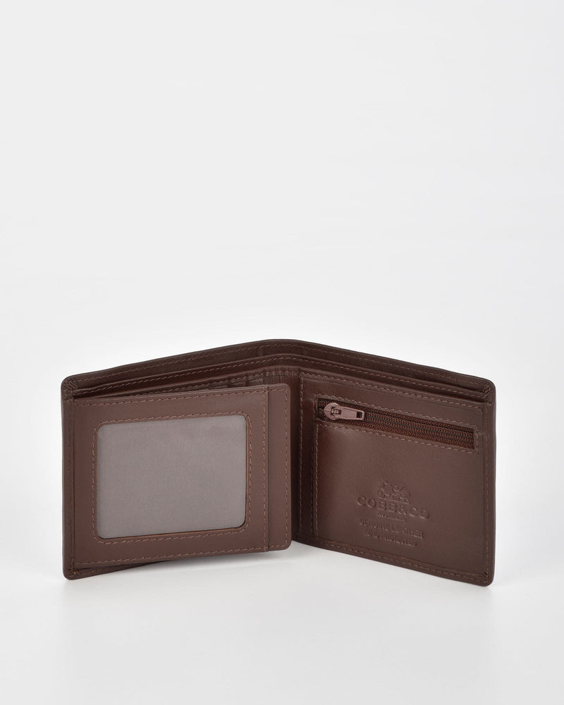Campbell Leather RFID Wallet with fold out card section