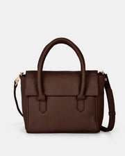 Carrie Leather Mini Tote - Chocolate