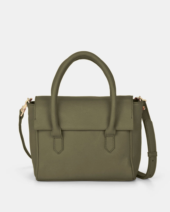 Carrie Leather Mini Tote - Olive