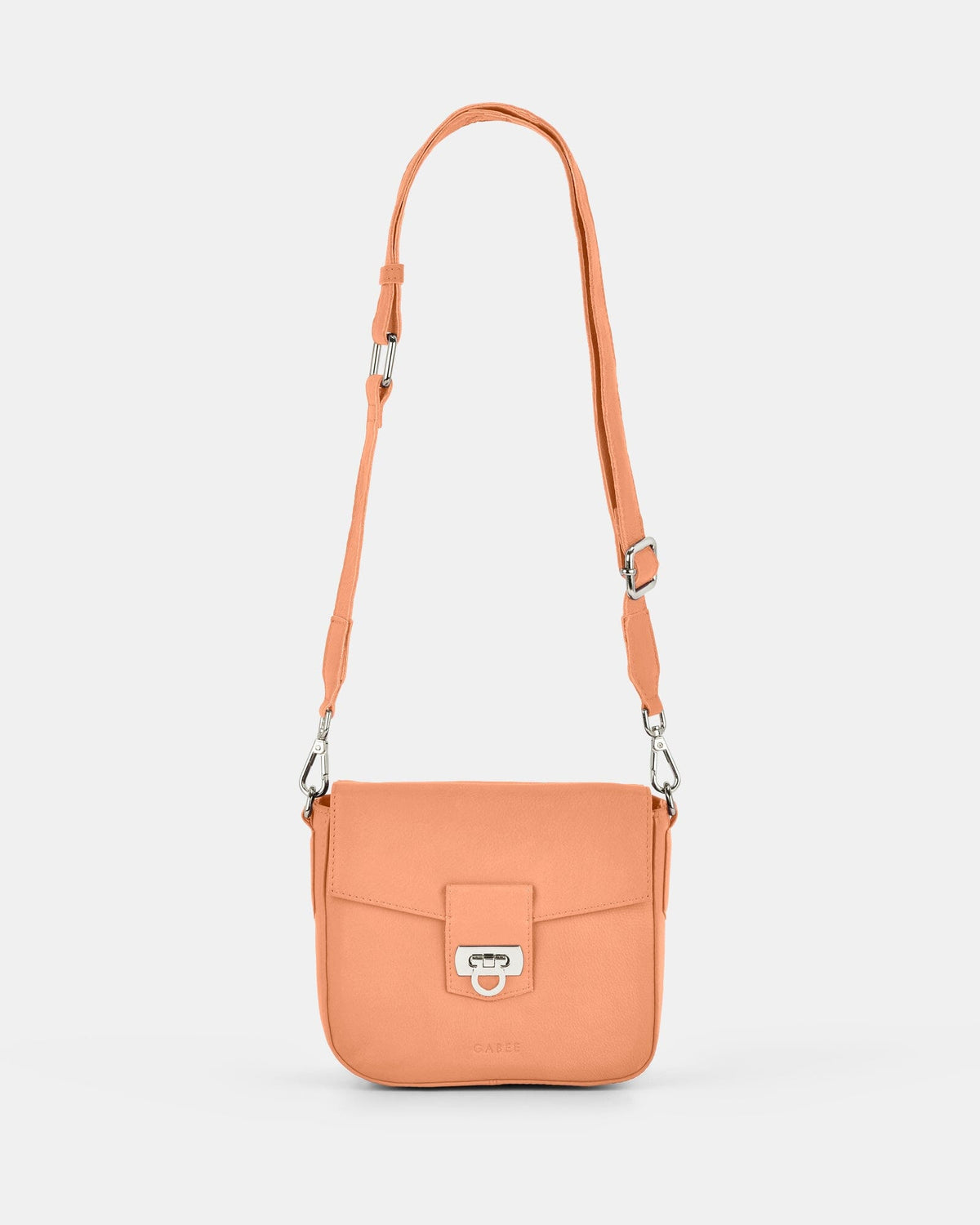 Charlotte Leather Turnlock Closure Crossbody Bag - Camel