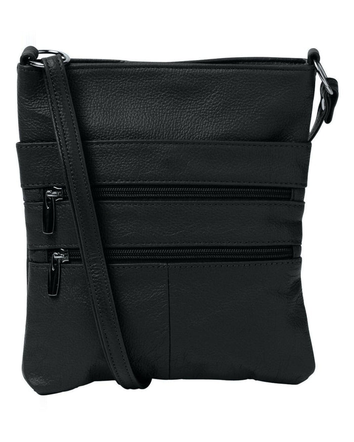 Claudine Leather Everyday Crossbody - Black