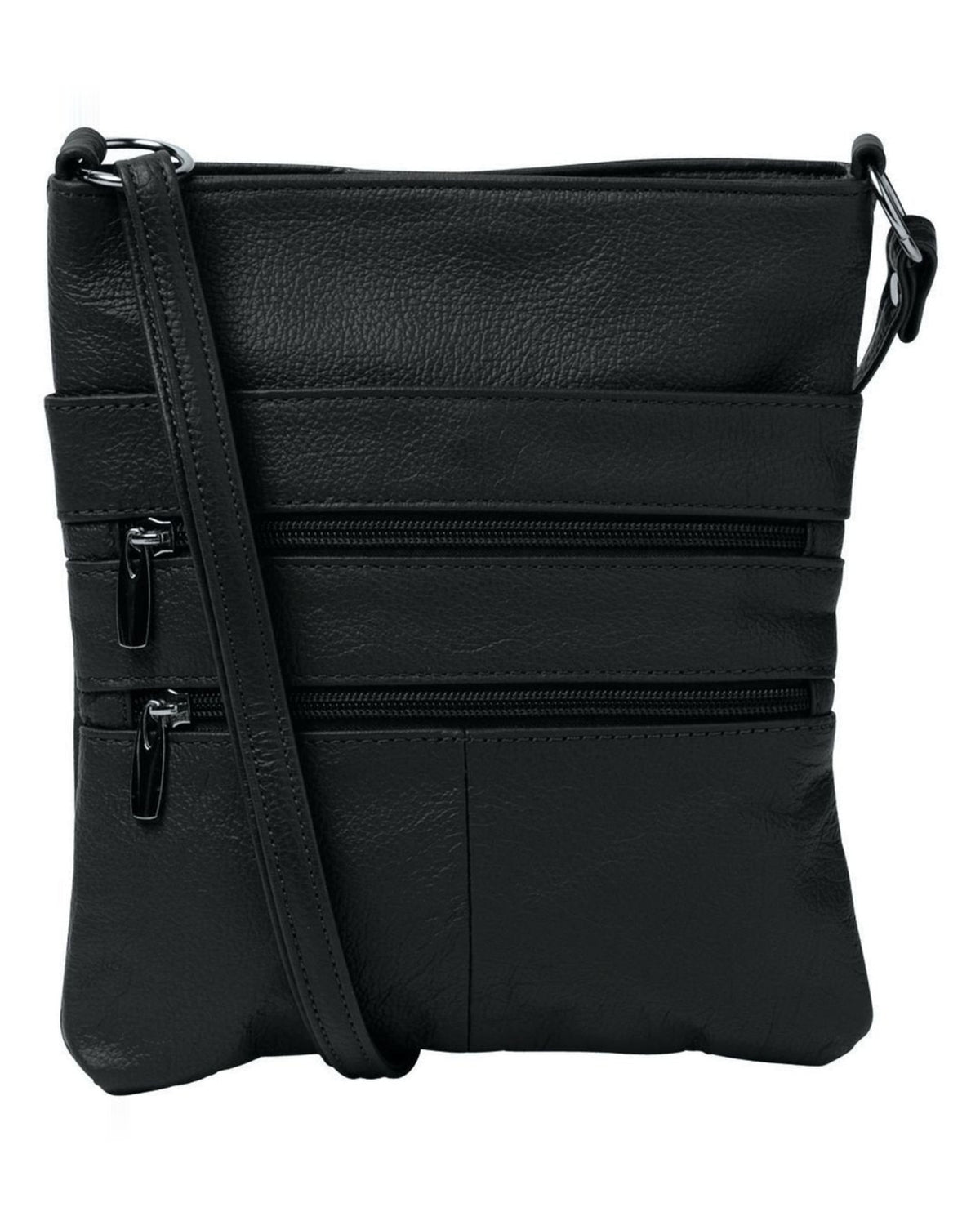 Claudine Leather Everyday Crossbody - Black