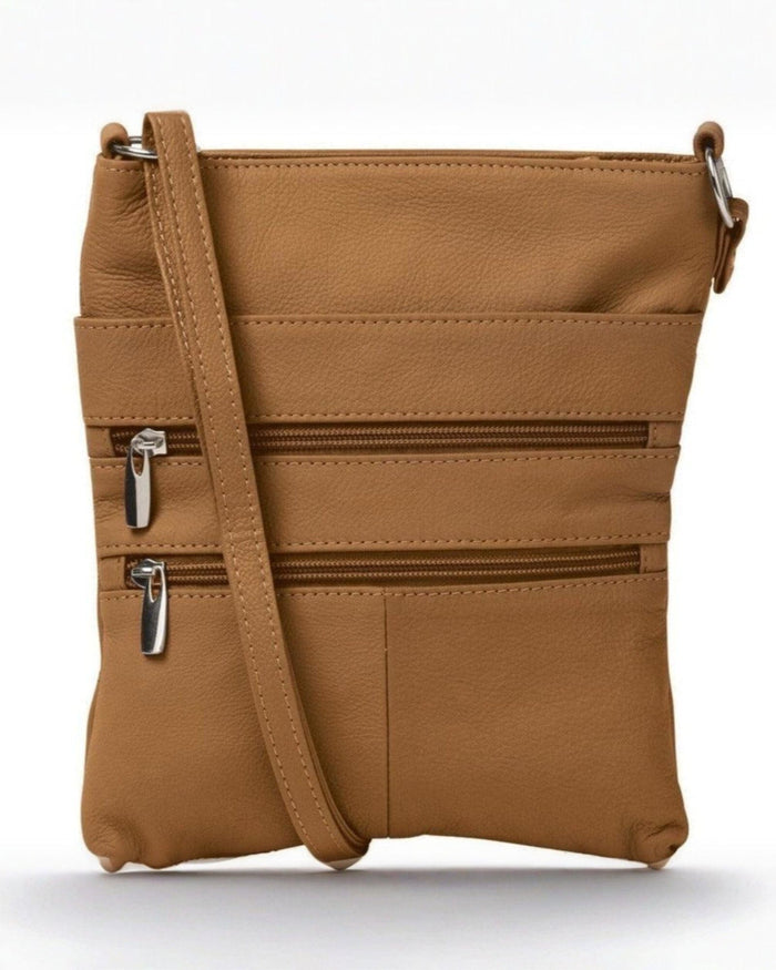 Claudine Leather Everyday Crossbody - Tan