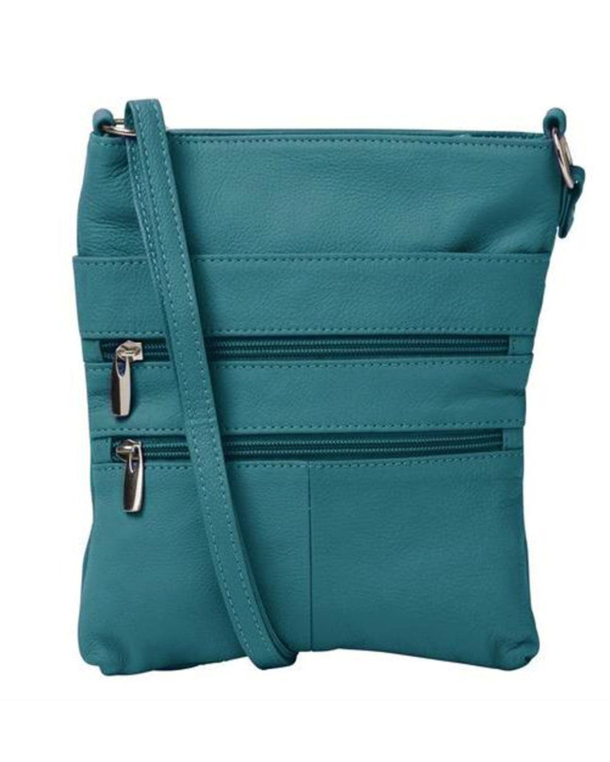 Claudine Leather Everyday Crossbody - Teal