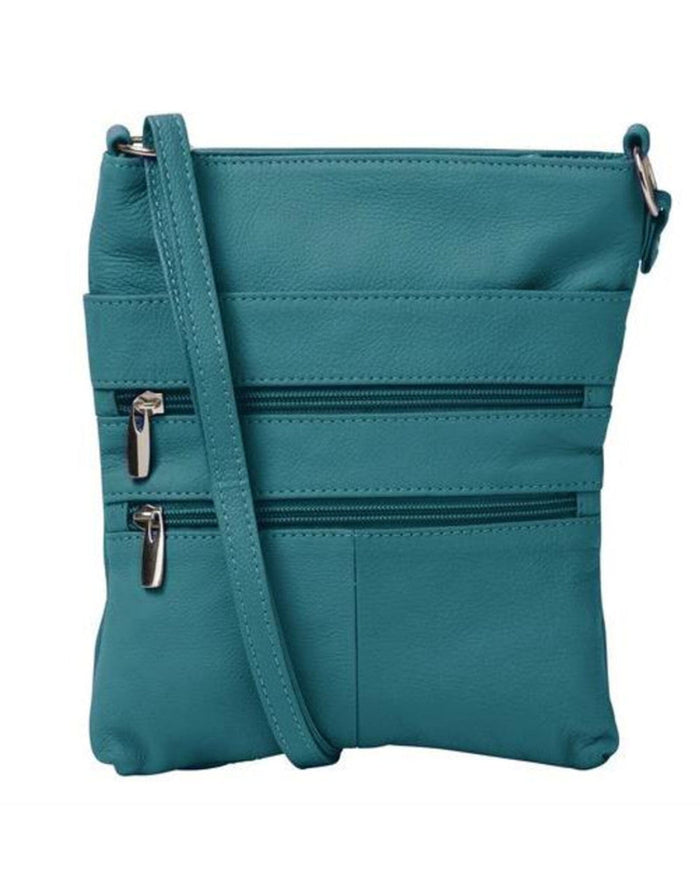 Claudine Leather Everyday Crossbody - Teal