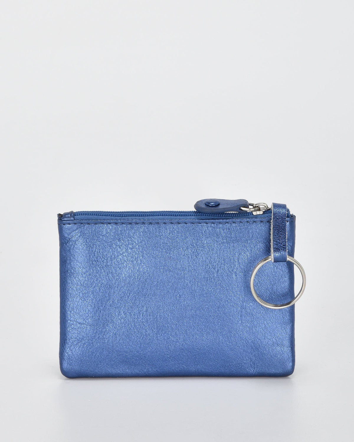 Collins RFID Safe Compact Leather Wallet - Metallic Blue COBB & CO 