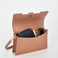 Concord Washed Leather Structure Crossbody Shoulder Bag