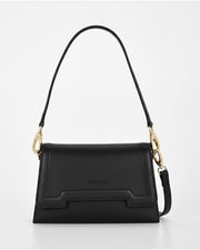 Concord Washed Leather Structured Crossbody Shoulder Bag in Black – designed in Australia by Cobb & Co