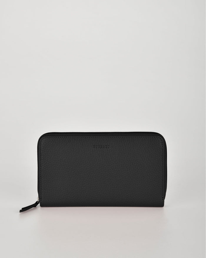 Creswick RFID Safe Zip Around Leather Wallet - Black