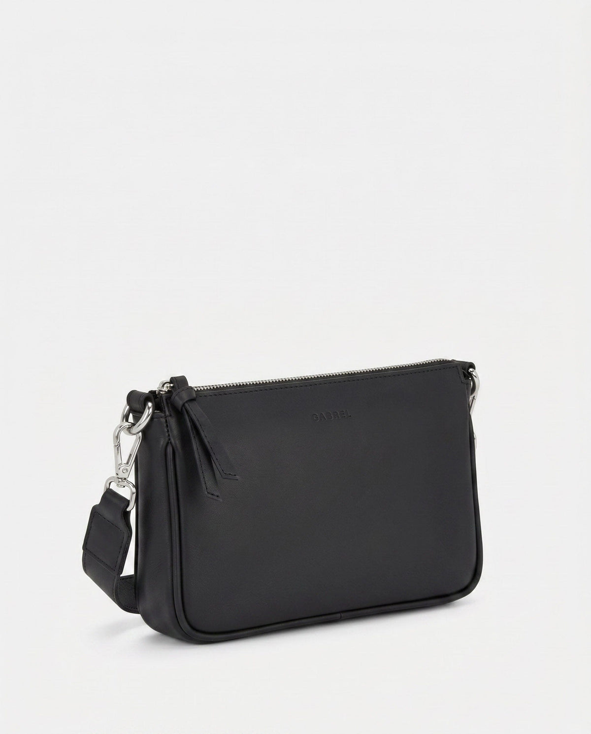 Dannii Soft Leather Thick Strap Crossbody - Black