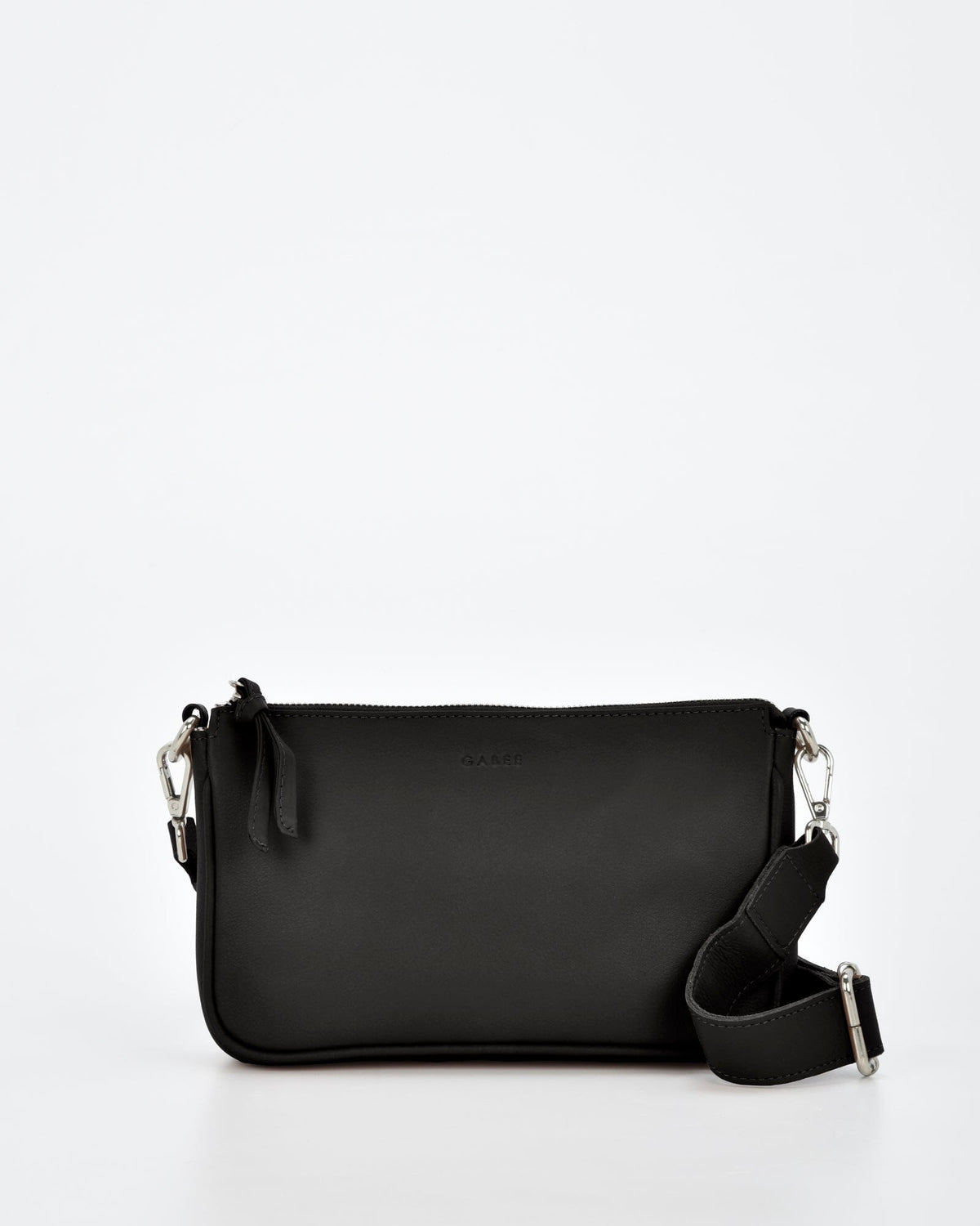 Dannii Soft Leather Thick Strap Crossbody - Black