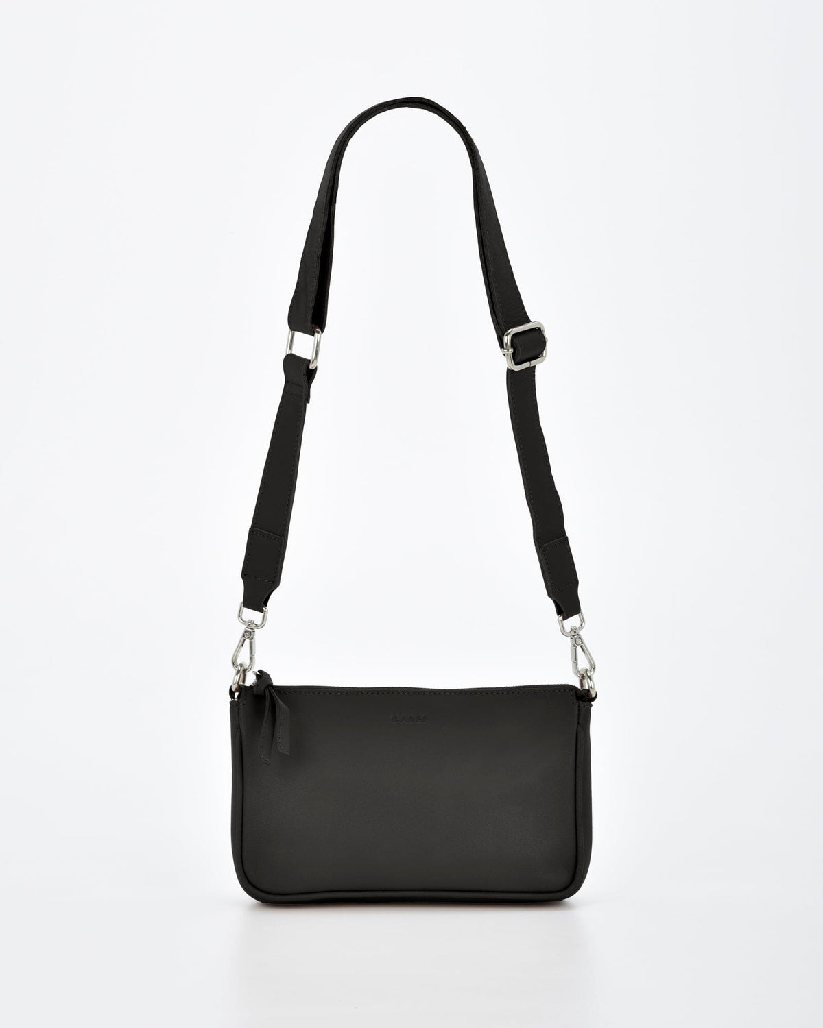 Dannii Soft Leather Thick Strap Crossbody - Black