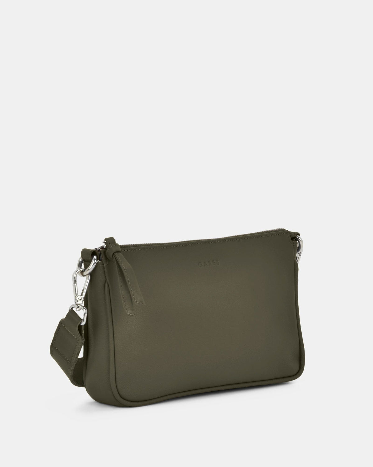 Dannii Soft Leather Thick Strap Crossbody - Olive