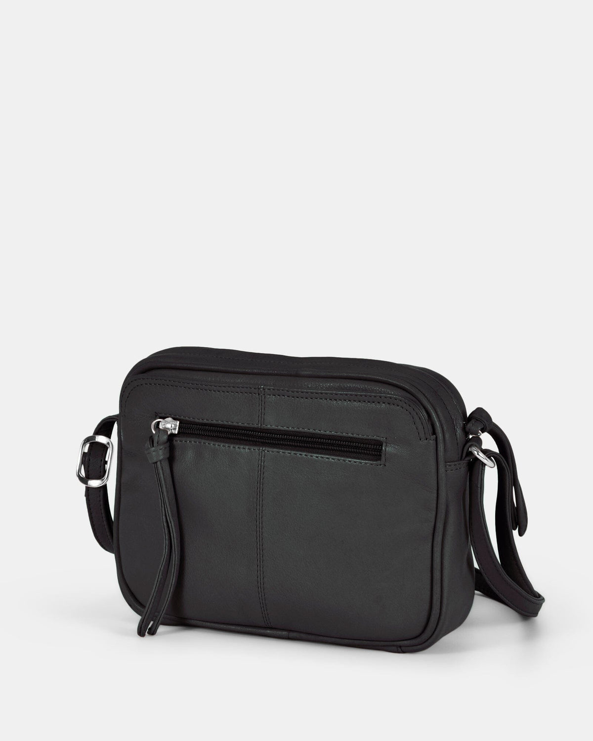 Darcy Leather Crossbody - Black