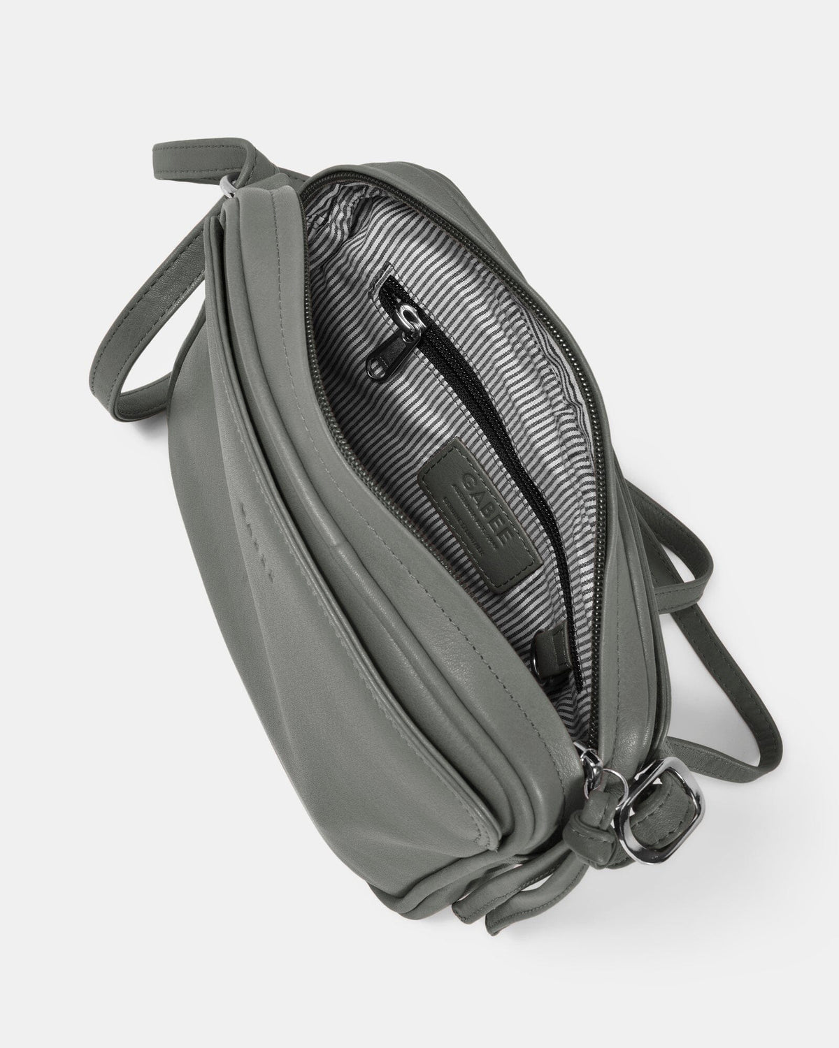 Darcy Leather Crossbody - Grey