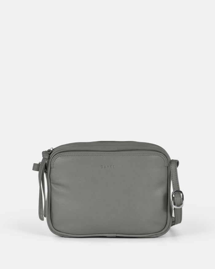 Darcy Leather Crossbody - Grey