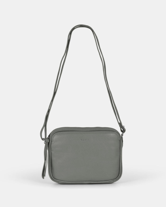 Darcy Leather Crossbody - Grey
