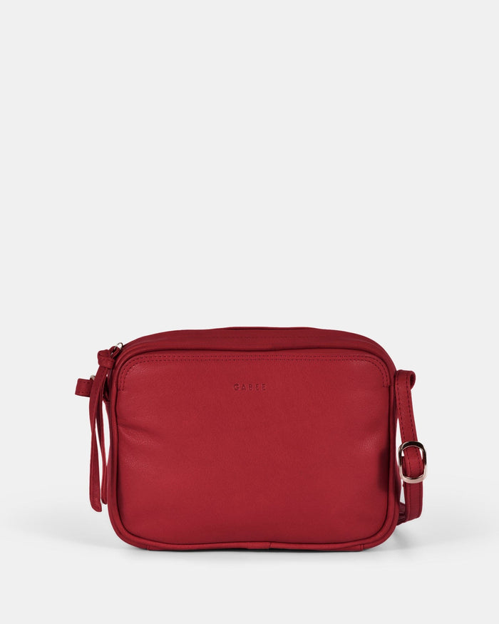Darcy Leather Crossbody - Red