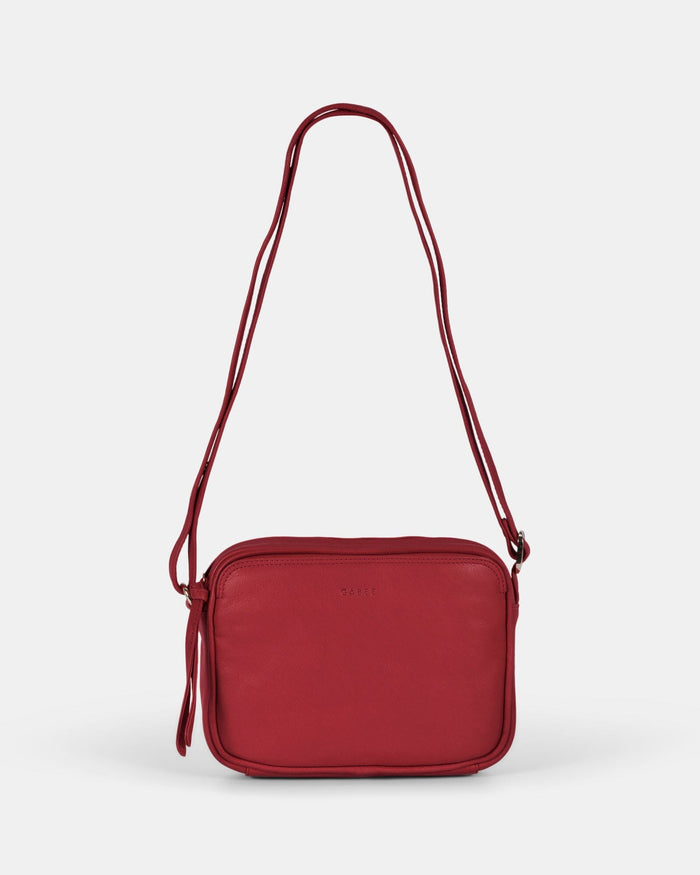 Darcy Leather Crossbody - Red
